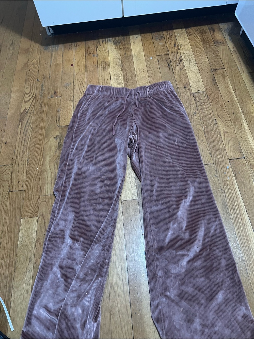 Velvet Corduroy Lounge Pants - Mauve Pink